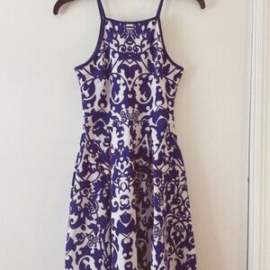 Damask Halter Mini Dress